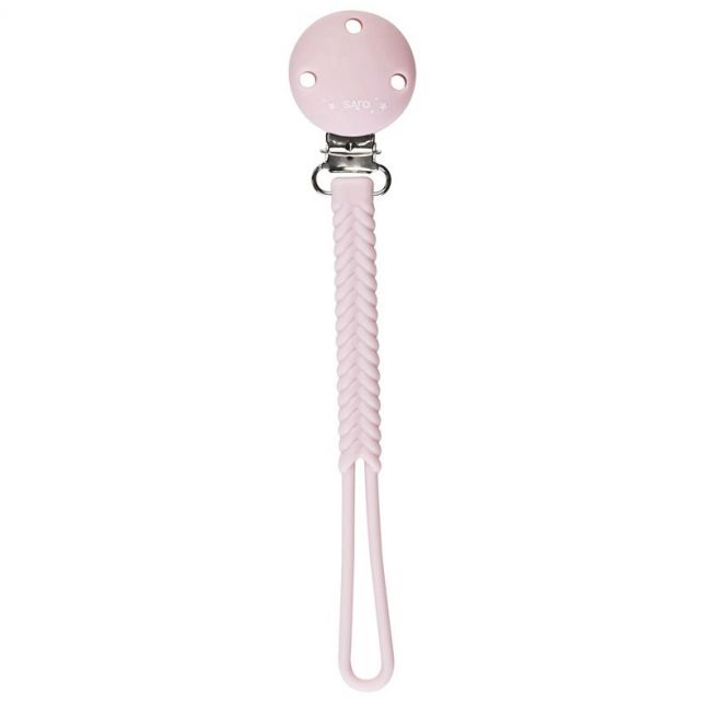 Sucette de tresse rose en silicone