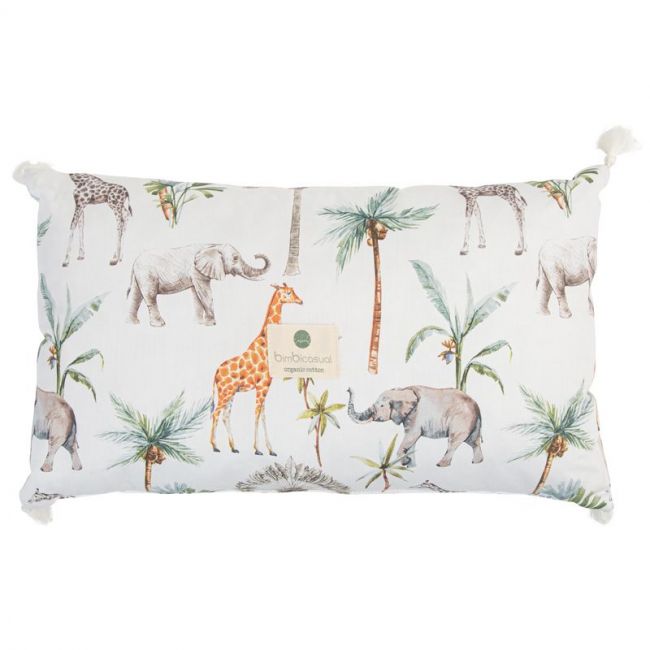 Coussin Rectangle 34x30cm Afrique Blanc