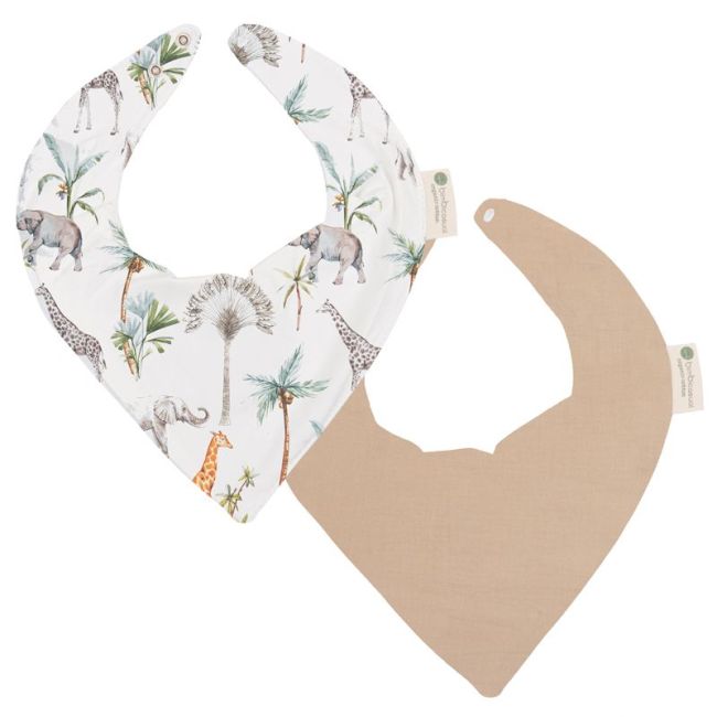 Pack 2 Bandanas 43x21cm Afrique Blanc