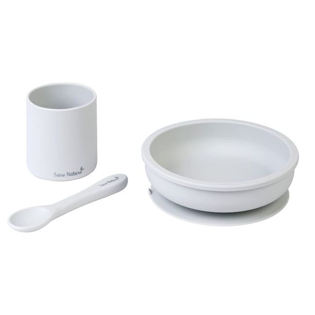 Coffret alimentaire 3 pièces Gris silicone