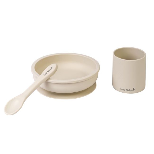 Set di Alimentazione 3 Pezzi in Silicone Sabbia