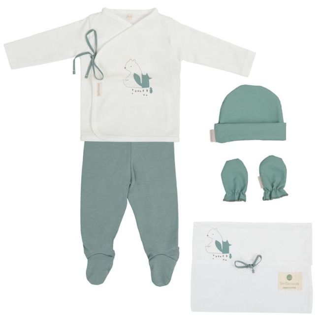 Set 5 Pezzi Bebe Bosco Eucaliptus Bimbi Casual