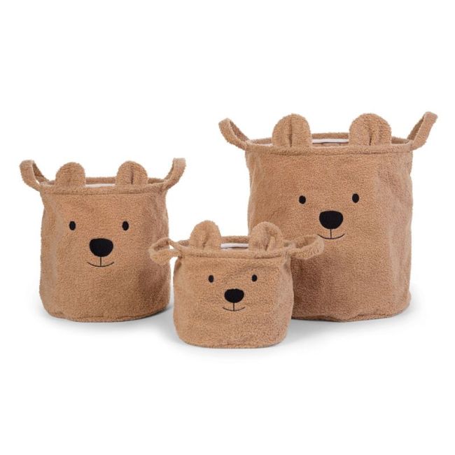 Ensemble de 3 paniers de rangement Teddy Brown