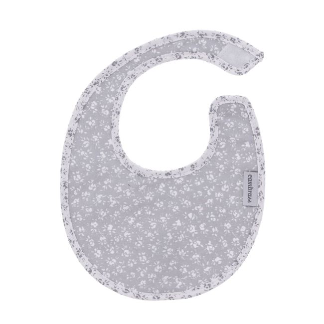 Bavoir rond avec velcro Liberty Gris 16X19X1 cm