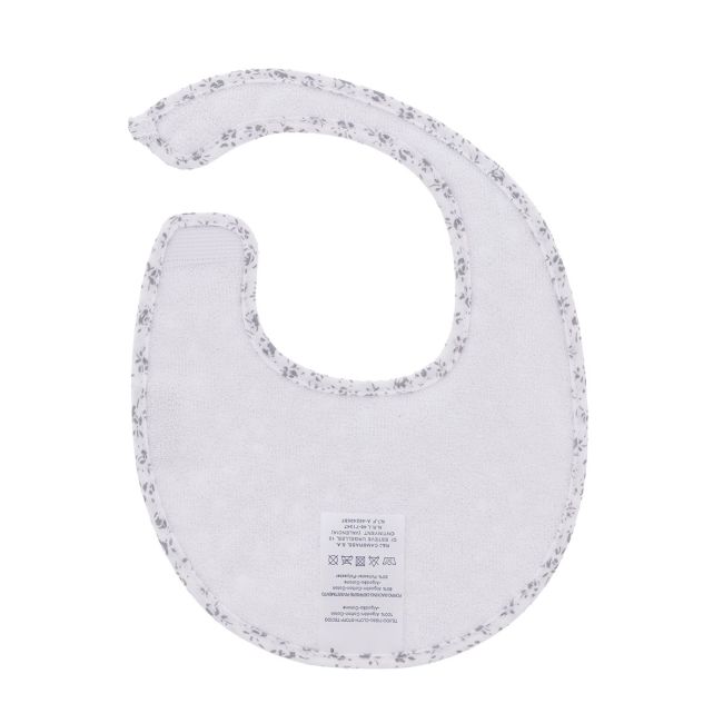 Bavoir rond avec velcro Liberty Gris 16X19X1 cm