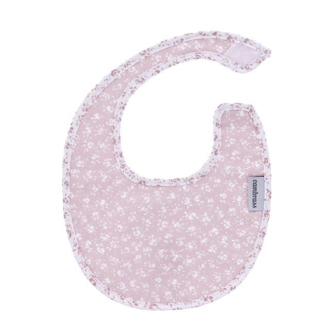 Bavoir rond avec velcro Liberty rose 16X19X1 cm