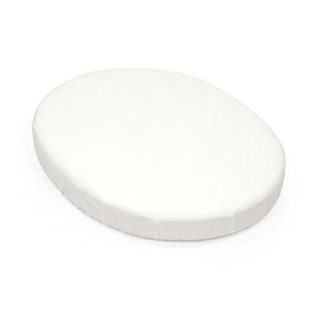 Spannbettlaken für das Stokke® Sleepi™ Mini Babybett Weiß.