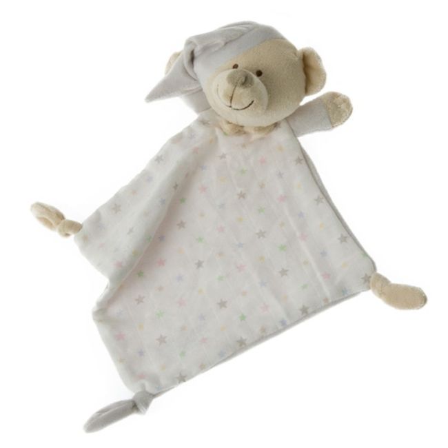 Kuscheltier Teddy aus Mikro-Mink-Baumwolle in Grau.