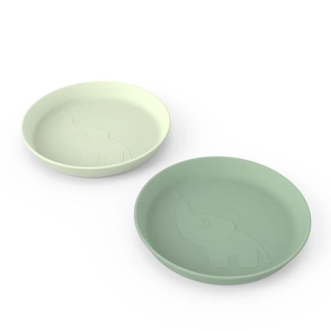 KIDDISH PLATE 2-PACK GREEN ELPHEE