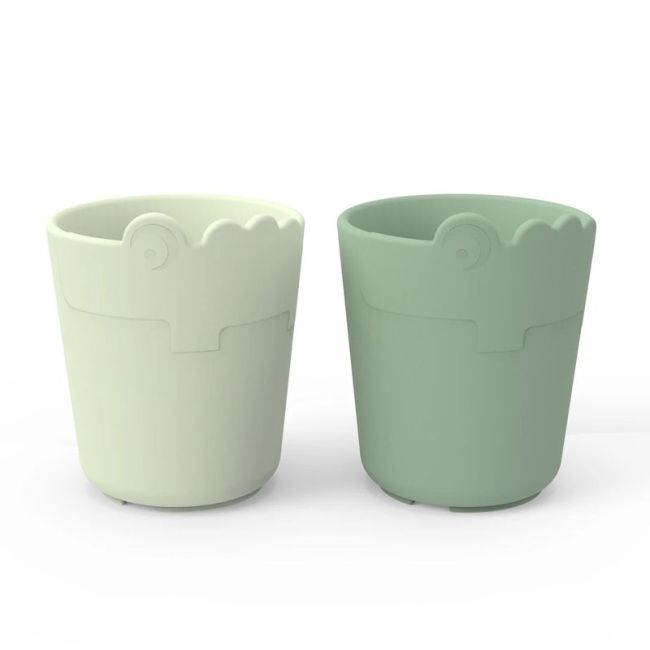 KIDDISH CUP 2-PACK CROCO GREEN