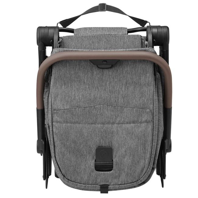 POUSSETTE MC LEONA 2 SELECT GREY (BLACK FRAME & BROWN LEATHER)