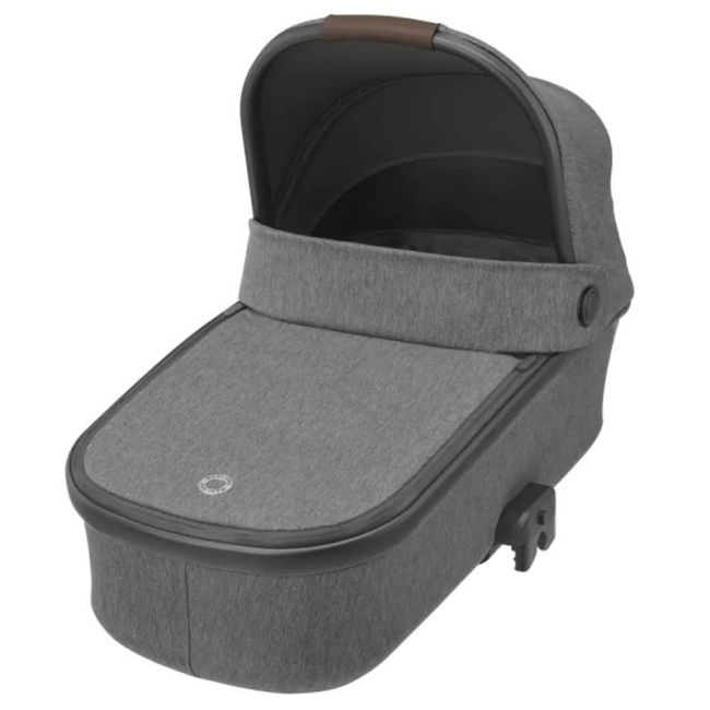 MC ORIA CARRYCOT SELECT GRIGIO (CERCHIO NERO, PELLE MARRONE)