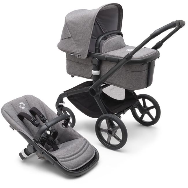 BUGABOO FOX 5 FULL NOIR/GRIS MELANGE-GRIS MELANGE