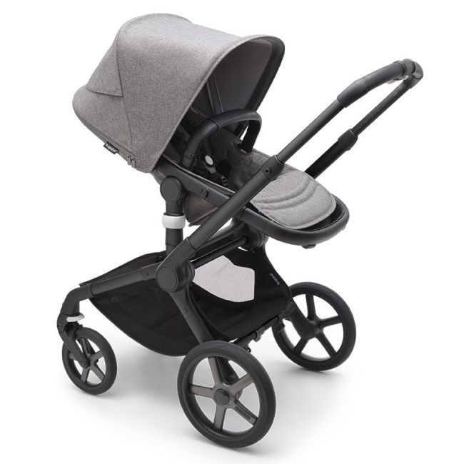 BUGABOO FOX 5 COMPLETO BLACK/GREY MELANGE-GREY MELANGE