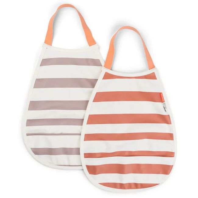 PULL-OVER BABERO 2-PACK STRIPES PAPAYA/ROSA