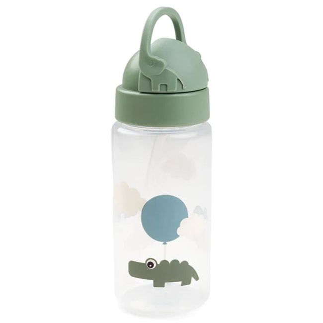 BOUTEILLE AVEC PAILLE GREEN HAPPY CLOUDS