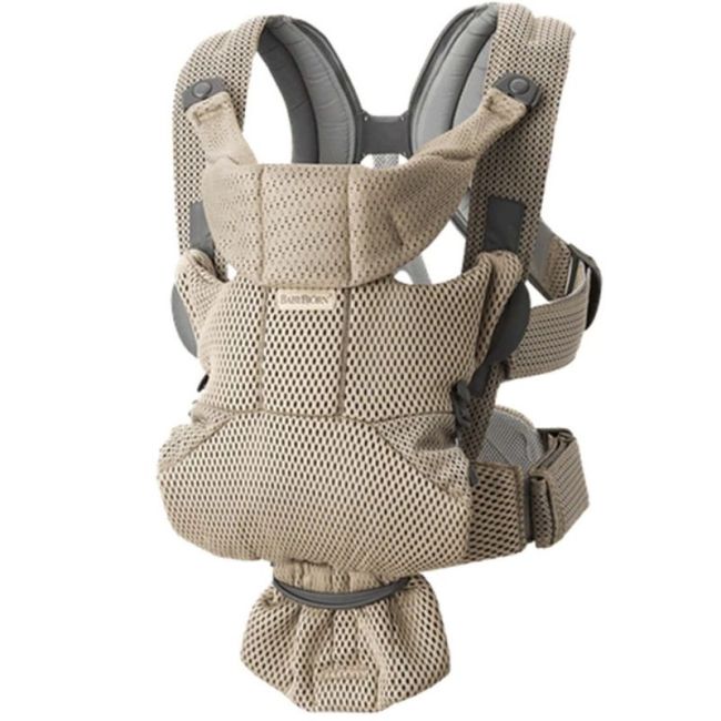 RUCKSACKTRAGE MOVE BABYBJÖRN GRAU/BEIGE, MESH-GEWEBE