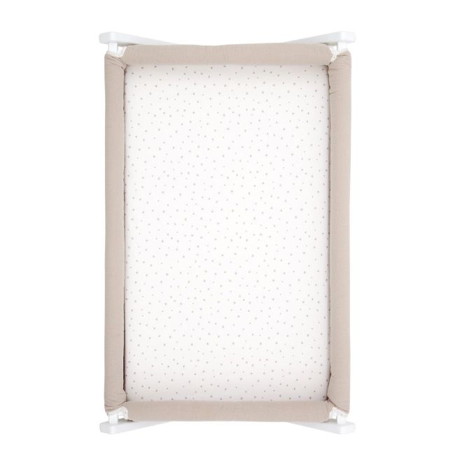 Lenzuolo per mini culla, confezione da 2 pezzi, 50x82x10 cm, colore Beige Magia.