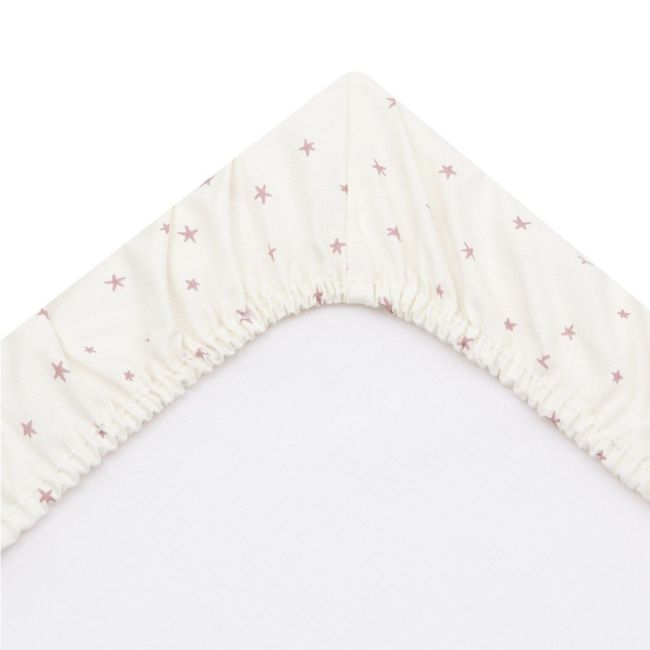 Draps housse pour berceau Lot de 2 50X82X10 cm Magie Rose