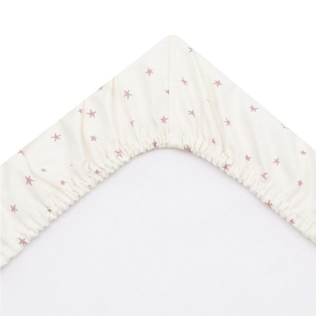 Spannbetttuch für Babywiege, 2er-Pack, 50x82x10 cm, Magic Pink.