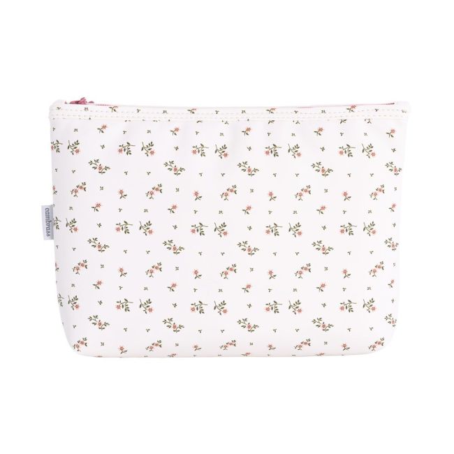 Borsa per l'igiene Aura Beige/Fiori 6X28X20 Cm