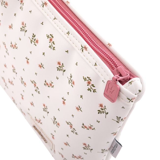 Sac de toilette Aura Beige/Fleurs 6X28X20 cm