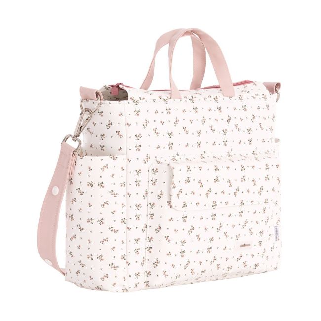 Bolso Maternal Pack Aura Beige/Flores 16X43X37 Cm CAMBRASS - 1