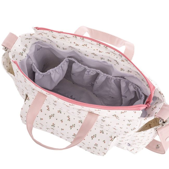 Bolso Maternal Pack Aura Beige/Flores 16X43X37 Cm CAMBRASS - 1