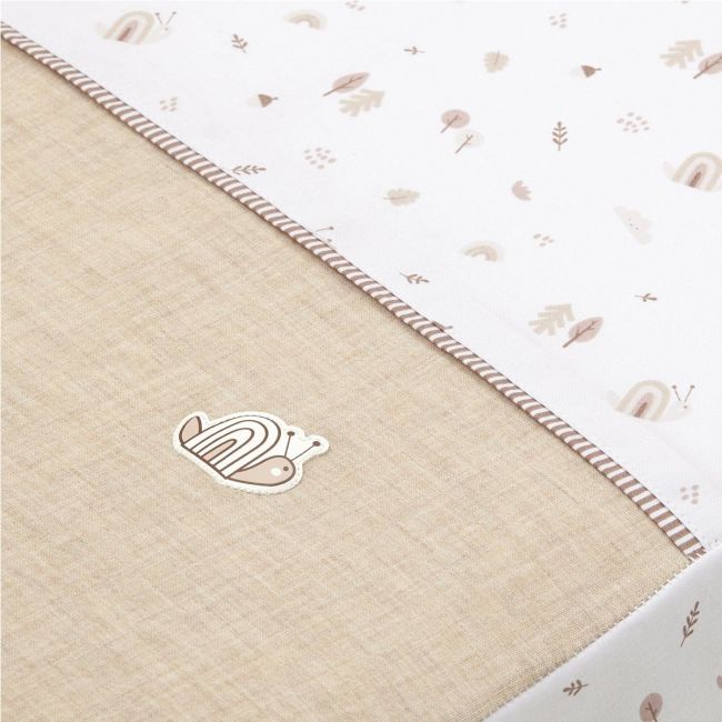 2-teiliges Bettdeckenset I-V. für Babybett 60 Greeny Beige 60X120X3 cm