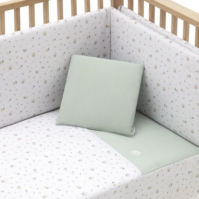 Ensemble de 2 pièces Couette I-V. Lit de bébé 70 Greeny Vert 70X140X3 Cm