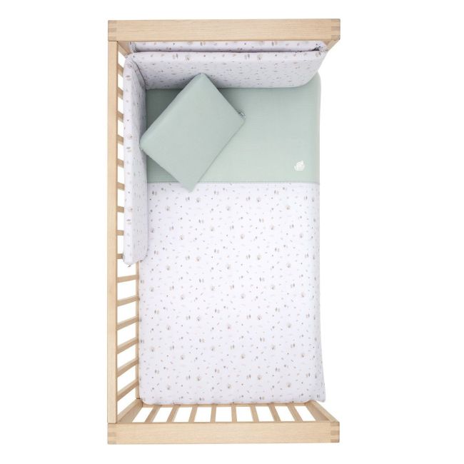 Ensemble de 2 pièces housse de couette pour lit de bébé 60 Greeny Vert 100X140X3 Cm