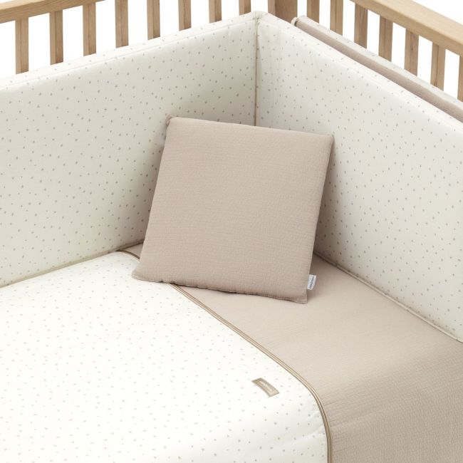 2-teiliges Bettbezug-Set für Babybett 60 Magic Beige 100x140x3 cm.