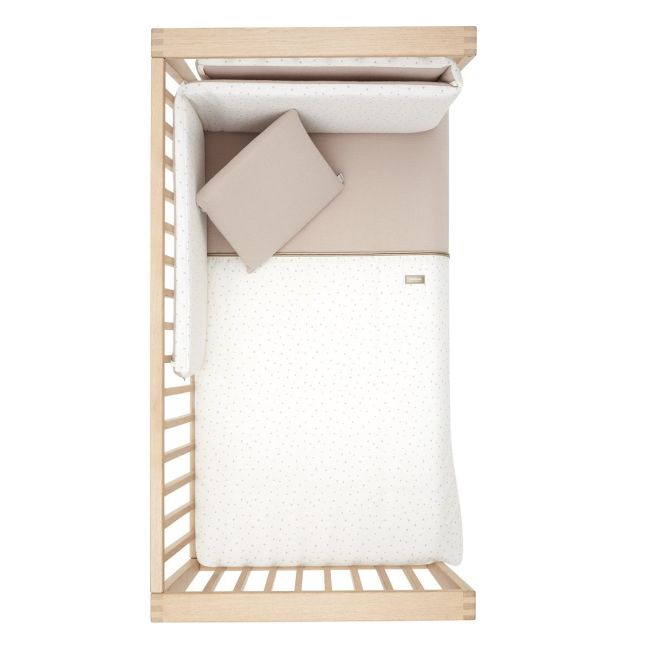 2-teiliges Bettbezug-Set für Babybett 60 Magic Beige 100X140X3 cm.