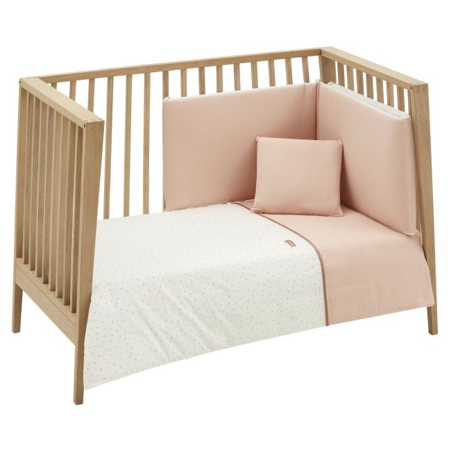 2-teiliges Bettbezug-Set für Babybett 60 Magic Pink 100X140X3 cm.