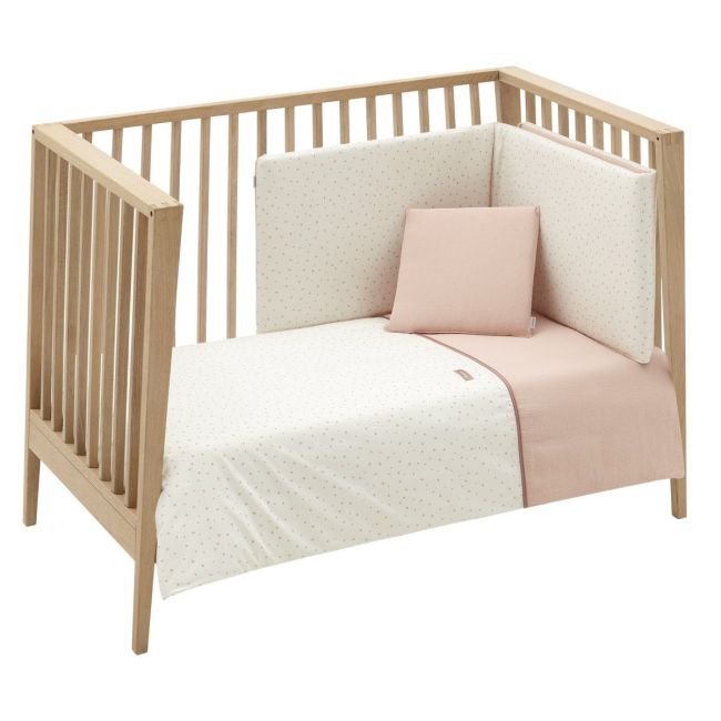 2-teiliges Bettbezug-Set für Babybett 60 Magic Pink 100X140X3 cm.