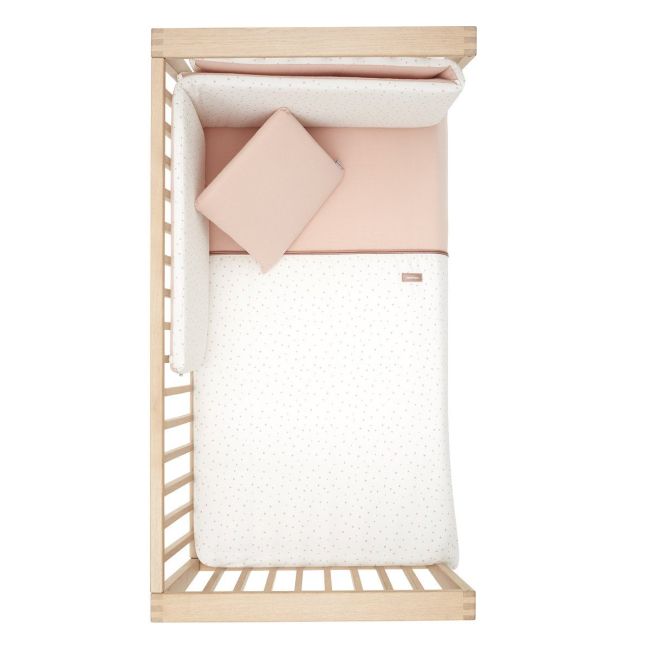 2-teiliges Bettbezug-Set für Babybett 60 Magic Pink 100X140X3 cm.