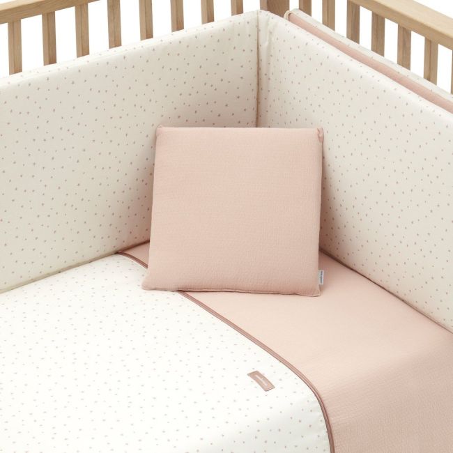 2-teiliges Bettbezug-Set für Babybett 60 Magic Pink 100X140X3 cm.