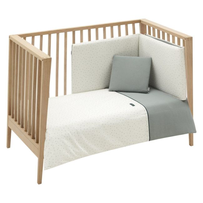 2-teiliges Bettbezug-Set für Babybett 60 Magic Green 100x140x3 cm.