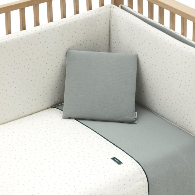 2-teiliges Bettbezug-Set für Babybett 60 Magic Green 100x140x3 cm.