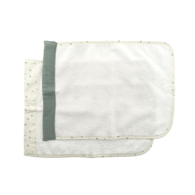 Lot de 2 serviettes magiques vertes 25X35X1 cm