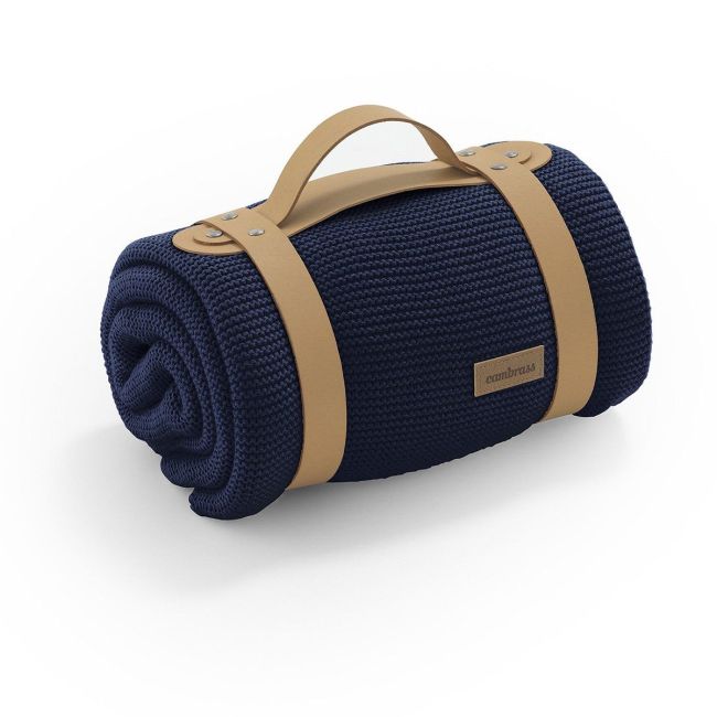 Coperta Punto Bamboo 80X100X1 Cm Tinta Unita Gg5 Blu Navy