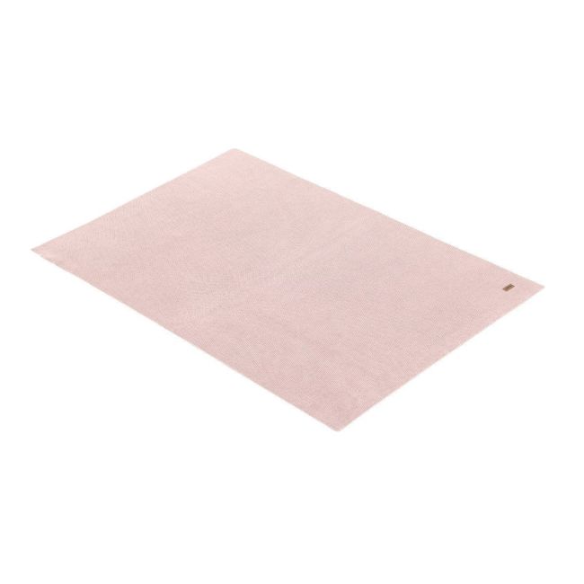 Couverture en point de bambou 80X100X1 cm unie Gg5 rose