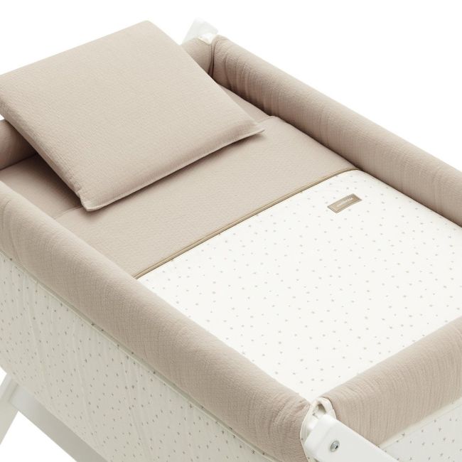 Minilettino a forbice in legno Magia Beige/Bco 55X87X74 Cm CAMBRASS - 2