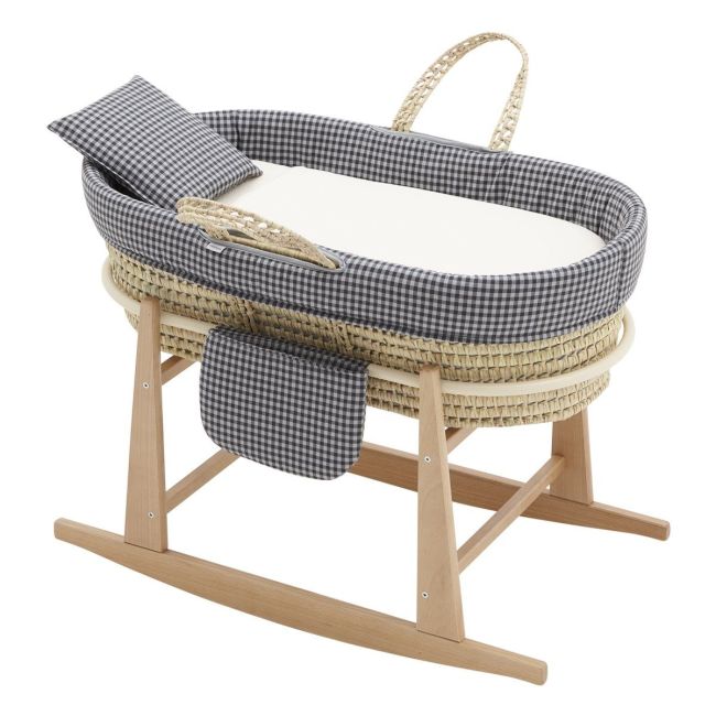 Moïse pour bébé My Cuco + Pieds Little Rock Beige/Vichy 49X80X61 cm