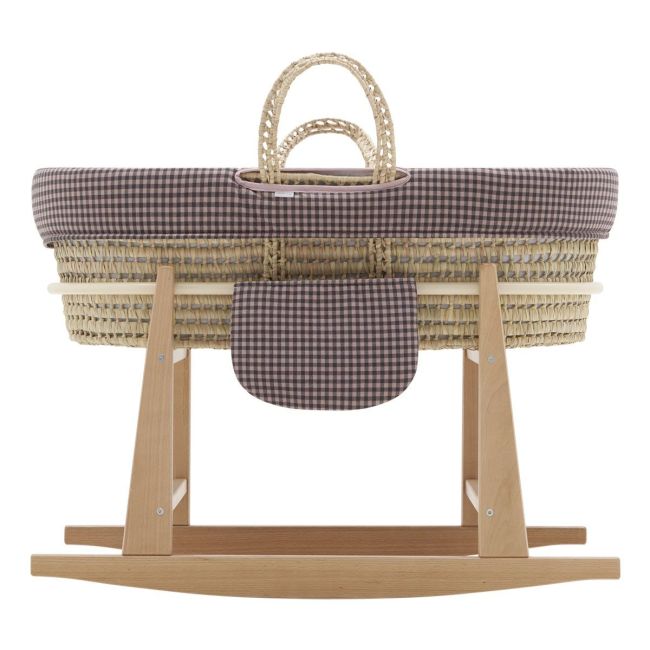 Moses Basket My Cuckoo + Legs Luisiana Pink/Vichy 49X80X61 Cm