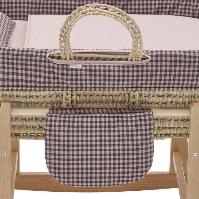 Moses Basket My Cuckoo + Legs Luisiana Pink/Vichy 49X80X61 Cm