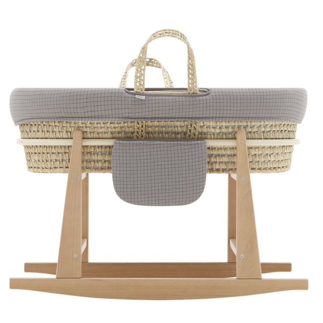 Moses Basket My Cuckoo + Legs Michigan Square In Grey/Grey 49X80X61 Cm