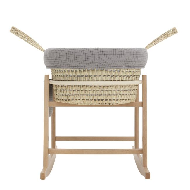 Moses Basket My Cuckoo + Legs Michigan Square In Grey/Grey 49X80X61 Cm