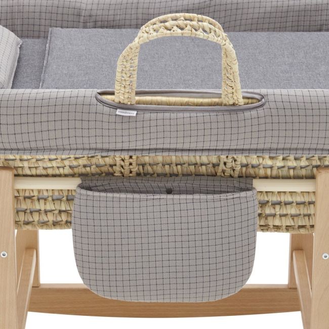 Moses Basket My Cuckoo + Legs Michigan Square In Grey/Grey 49X80X61 Cm