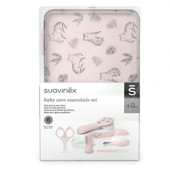 Set di manicure per neonati 6 pezzi conigli (+0 M.) Rosa